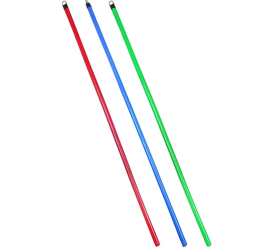 Изображение товара Черенок деревянный VETTA в ПВХ пленке, разноцветный, 120см, d2,2см, 4 цвета, евро резьба 444-328