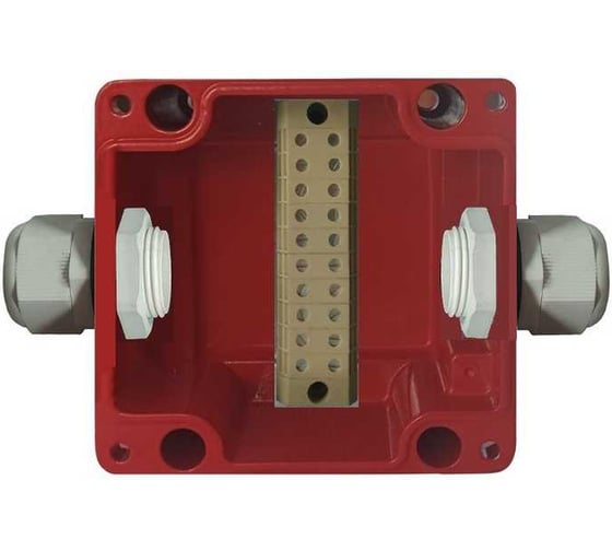 Изображение товара Металлическая коробка соединительная Магнито-контакт МКС 2ВК «МОРОЗ» IP66/IP68 цвет красный 00-00010221