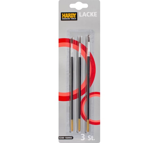 Изображение товара Набор кистей для масляных красок и лаков HARDY 3 шт. 0280-160003