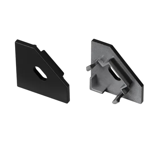 Изображение товара Заглушка Arlight SL-KANT-H18 FLAT BLACK, с отверстием, 1 комплект 049432