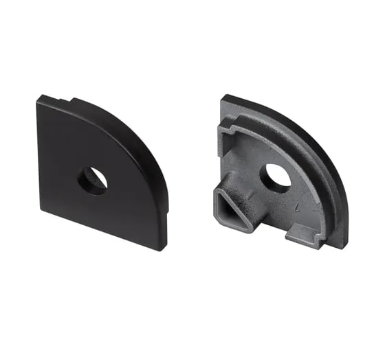 Изображение товара Заглушка Arlight SL-KANT-H20 BLACK, с отверстием, 1 комплект 049405