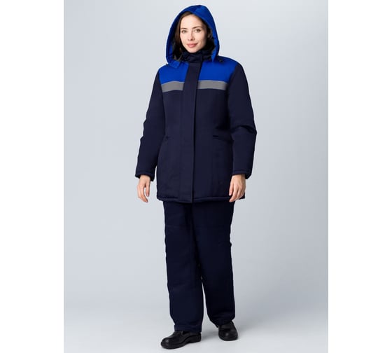 Изображение товара Женская зимняя куртка Факел Кнейд СОП (ткань смесовая, 210), т.синий/васильковый 87466432.025