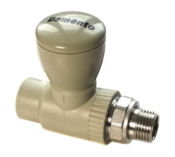 Изображение товара Вентиль для радиатора Damento прямой 20x1/2" серый (5/100) 013768