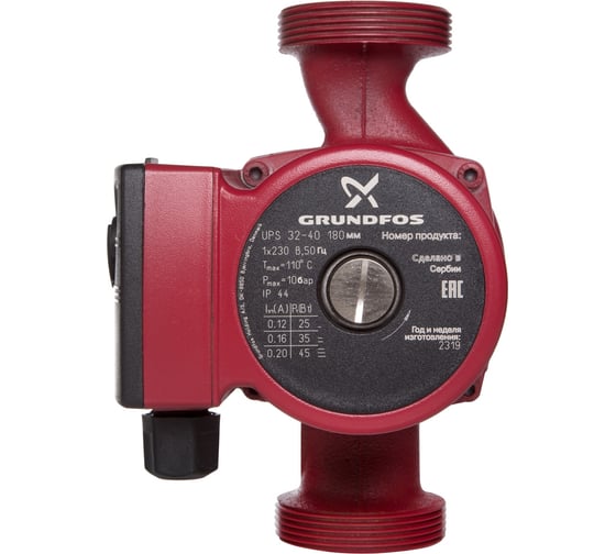 Изображение товара Насос циркуляционный UPS 32-40 EU Grundfos НС-1624259