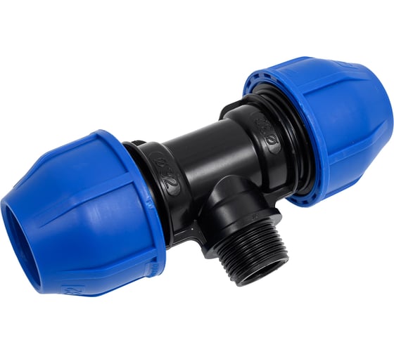 Изображение товара Тройник переходной Damento ПНД, 32х32 мм, 3/4" наружная резьба 011219