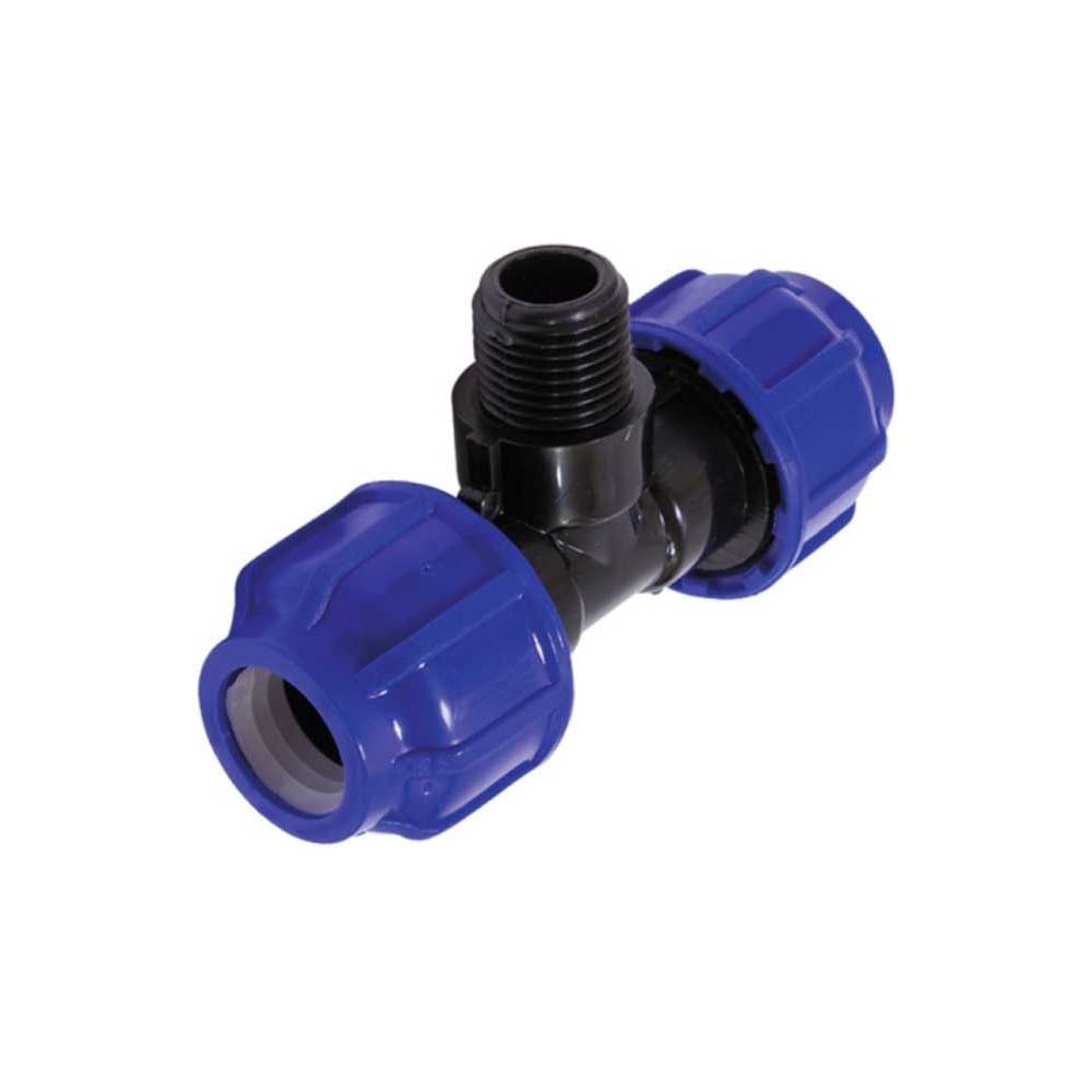 Изображение товара Тройник переходной Damento ПНД 25х25 мм 1" наружная резьба Изображение товара Тройник переходной Damento ПНД 25х25 мм 1" наружная резьба