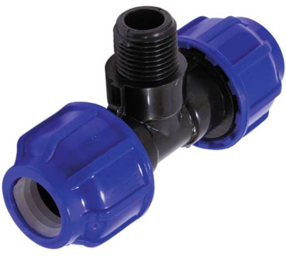 Изображение товара Тройник переходной Damento ПНД, 32х32 мм, 1" наружная резьба 011220