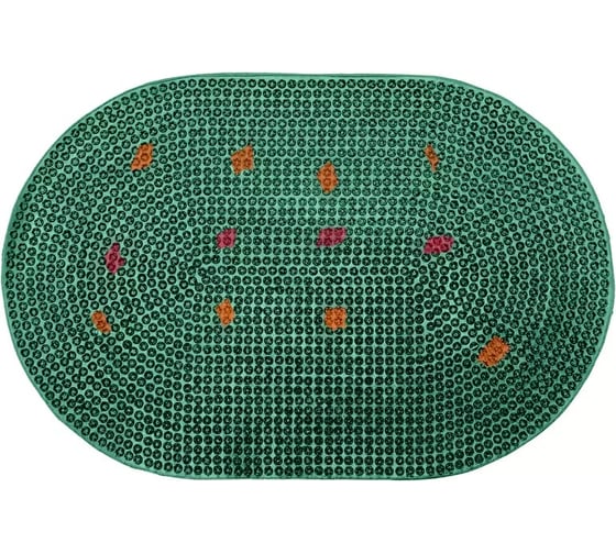 Изображение товара Придверный резиновый коврик ComeForte «FRG» 40x60см Green овал GM-3004-О
