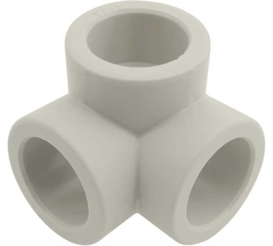 Изображение товара Тройник соединительный двухплоскостной Damento 25 мм, серый 013763