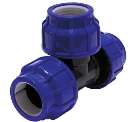 Изображение товара Тройник соединительный компрессионный Damento 25x25x25 мм, ПНД 011186