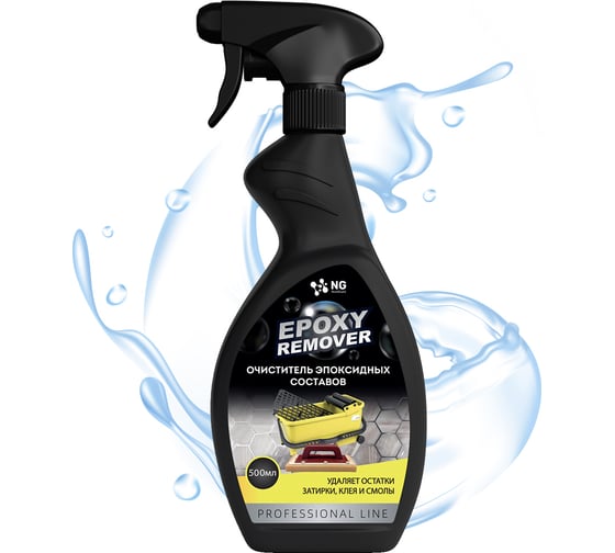 Изображение товара Очиститель для эпоксидной затирки для любых поверхностей NOVELHIM профессиональное средство для удаления эпоксидов с металла, пластика, бетона, дерева, плитки NG EpoxyRemover 42080500