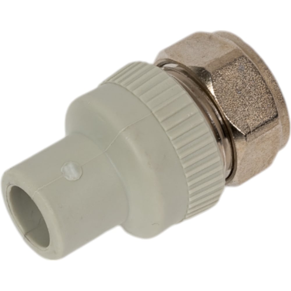 Изображение товара Штуцер для трубы PEX Damento 20x20 мм, серый, переходник без резьбы