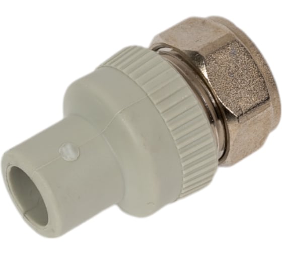 Изображение товара Штуцер для трубы pex Damento 20x20 мм, серый 996142