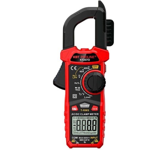 Изображение товара Токовые клещи цифровые КВТ KT 207D серия PROLINE 91920
