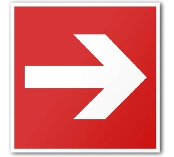 Изображение товара Знак Контур Лайн Направляющая стрелка 130x130 красная самоклеящейся 10FC1181