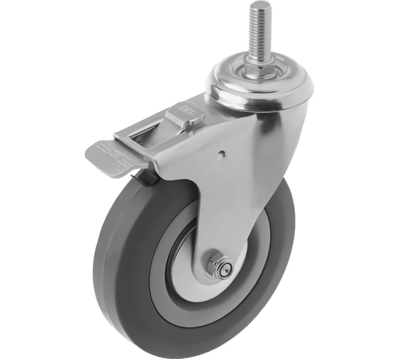 Изображение товара Аппаратное колесо поворотное с болтом и тормозом SCtgb 55 (120 мм; 100 кг) А5 1000345