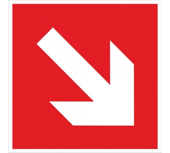 Изображение товара Знак Контур Лайн Направляющая стрелка под углом 45 200x200 самоклеящейся 10FC1182