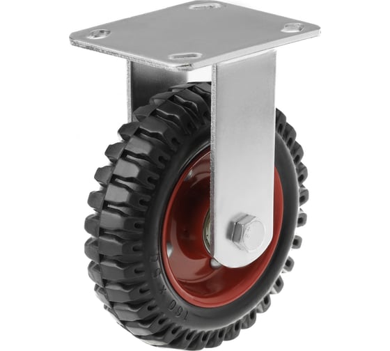 Изображение товара Колесо литое неповоротное с протекторной резиной PF 160 (160 мм; 200 кг) А5 1001072