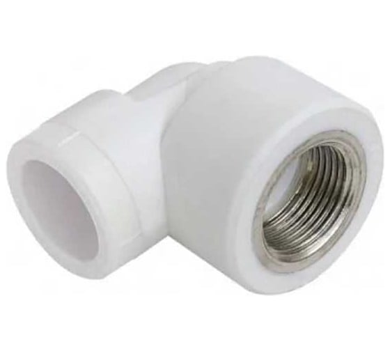 Изображение товара Угольник комбинированный Damento внутренняя резьба, 25 мм x 3/4 дюйма, белый 8699