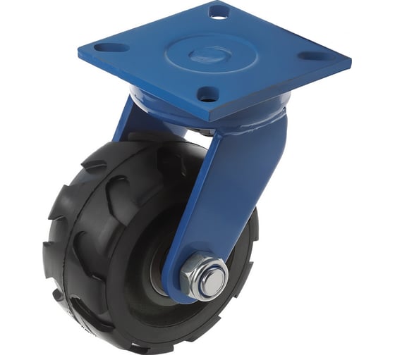 Изображение товара Колесо сверхбольшегрузное обрезиненное поворотное с площадкой SHd 63 (150 мм; 800 кг) А5 1001619