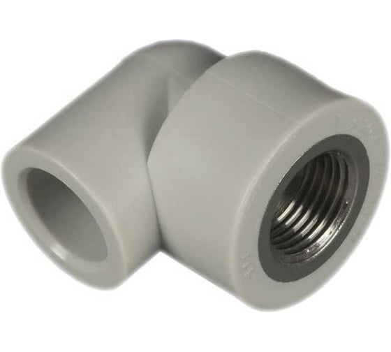 Изображение товара Угольник комбинированный Damento внутренняя резьба, 32 мм x 1 дюйм, серый 8820