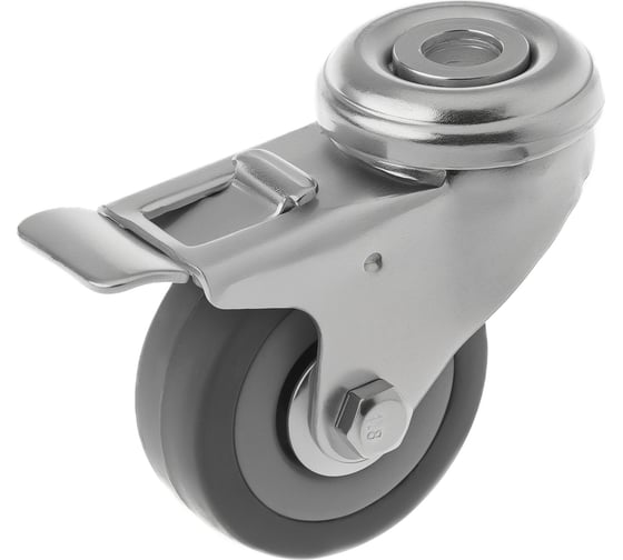 Изображение товара Аппаратное колесо поворотное с отверстием и тормозом SChgb 25 (50 мм; 25 кг) А5 1000081