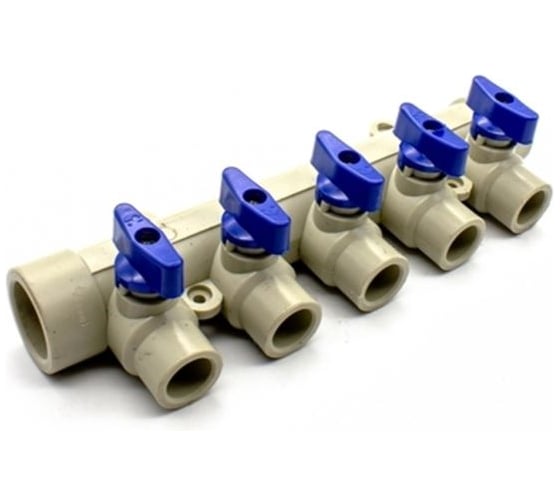 Изображение товара Коллектор Damento 32 на 5 выходов 20 внутр. серый (1/14) 996083