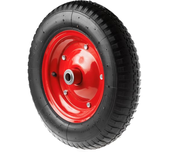 Изображение товара Пневматическое колесо для тачки / тележки (3.25/3.00-8, диаметр 360 мм, ось 20 мм, подшипник) А5 PR 2400-20 1000051