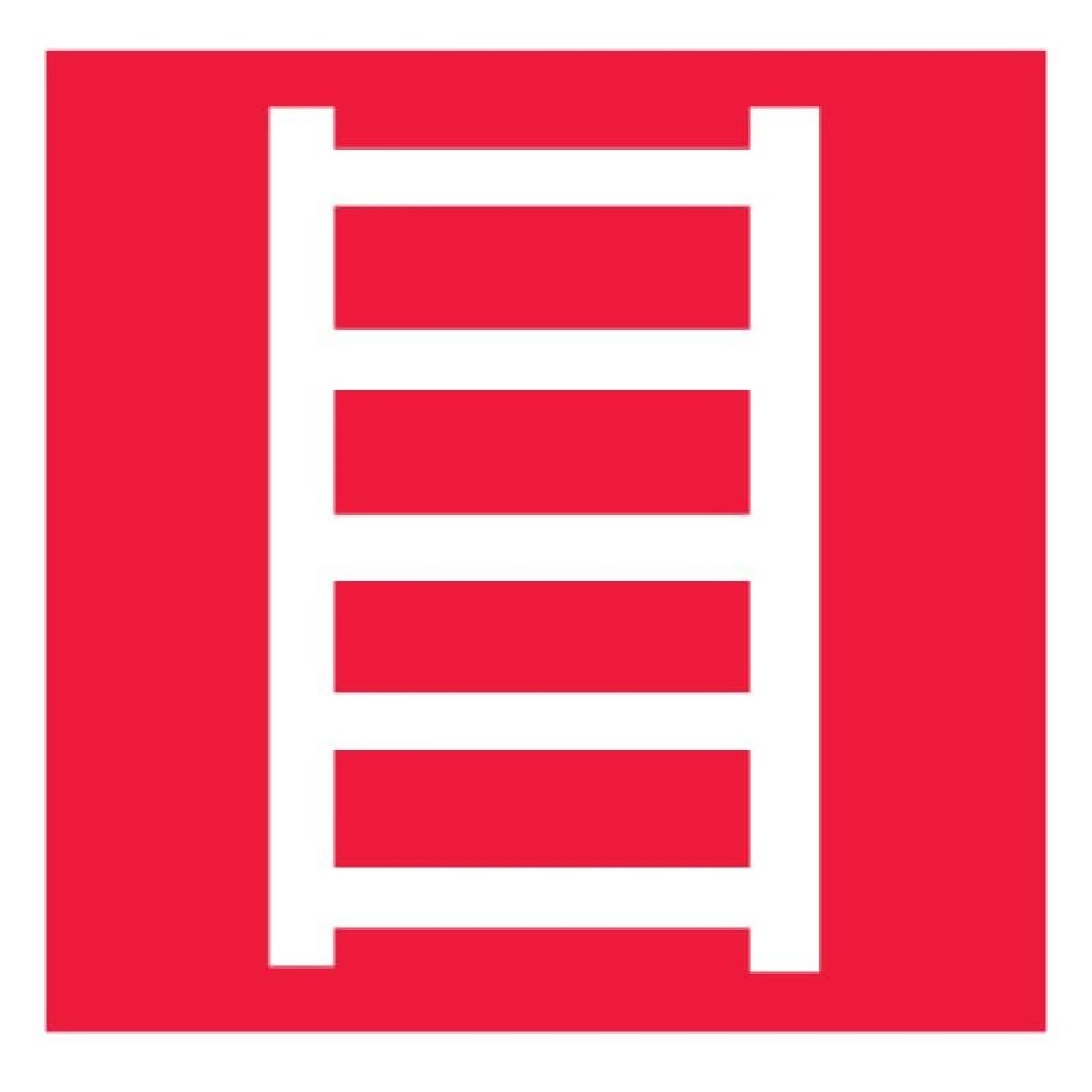 Изображение товара Знак Контур Лайн Пожарная лестница 130x130 самоклеящейся для безопасности