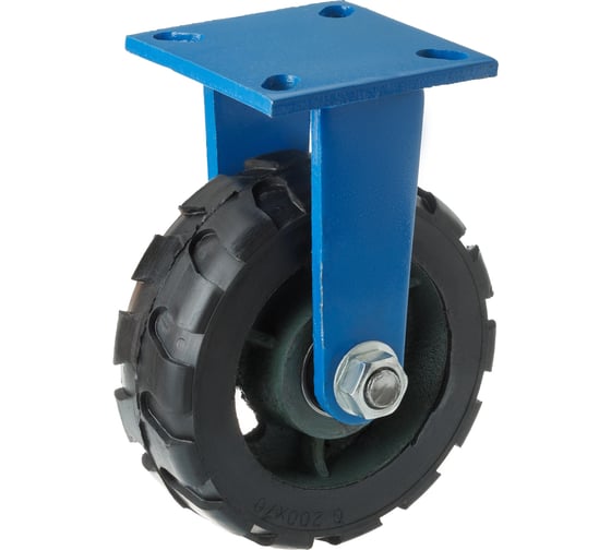 Изображение товара Колесо сверхбольшегрузное обрезиненное неповоротное FHd 80 (200 мм; 850 кг) А5 1001622