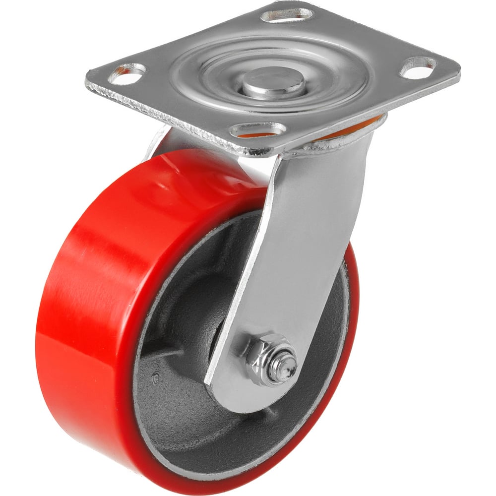 Изображение товара Поворотное полиуретановое колесо с площадкой SCP 55 125 мм 280 кг