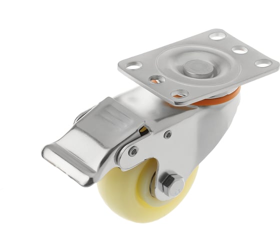 Изображение товара Колесо полипропиленовое поворотное с площадкой и тормозом 32075Sb (75 мм; 100 кг) А5 1005823