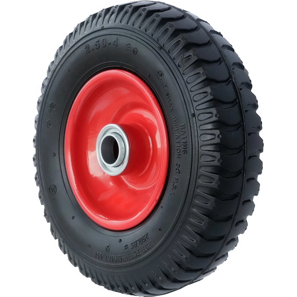 Изображение товара Пневматическое колесо для тележки 2.50-4 диаметр 210 мм с подшипником