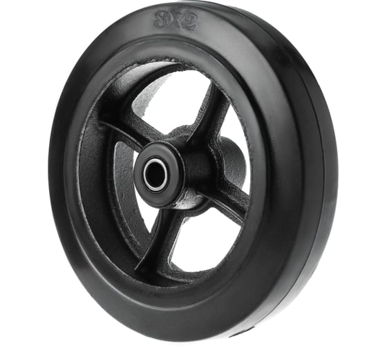 Изображение товара Большегрузное чугунное колесо без крепления D 80 (200 мм; 280 кг) А5 1000085