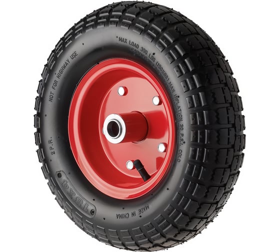 Изображение товара Пневматическое колесо для тачки / тележки (4.00-6, диаметр 320 мм, ось 20 мм, подшипник) А5 PR 2003-20 1000050