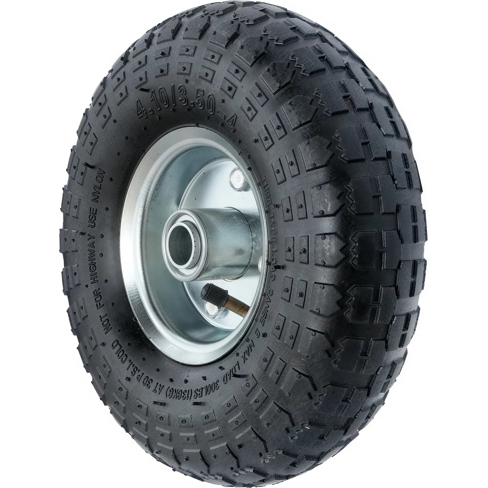 Изображение товара Пневматическое колесо для тележки 3.50-4 диаметр 260 мм, с подшипником