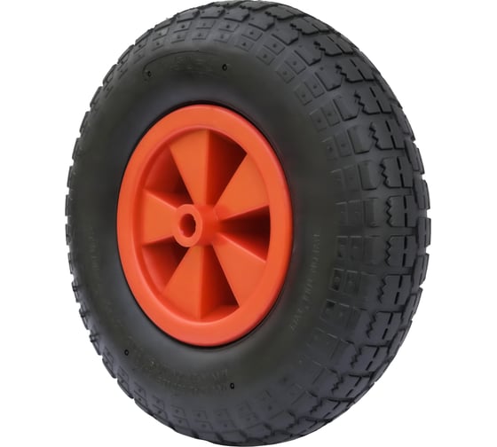 Изображение товара Пневматическое колесо для тачки / тележки (3.50-6, диаметр 320 мм, ось 16 мм, втулка скольжения) А5 PR 2002-16 1000424