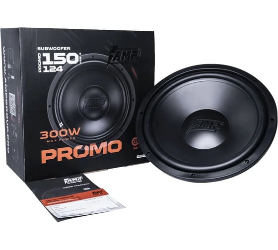 Изображение товара Сабвуферный динамик AMP PROMO 150 124 ver.2 4 Ом, rms1502 В0000041800
