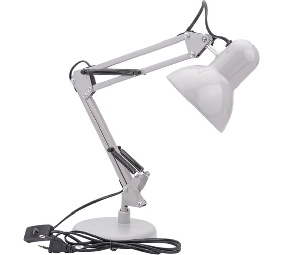 Изображение товара Настольный светильник на основании TDM ELECTRIC 2 колена, 60Вт, E27, серый SQ0337-0111