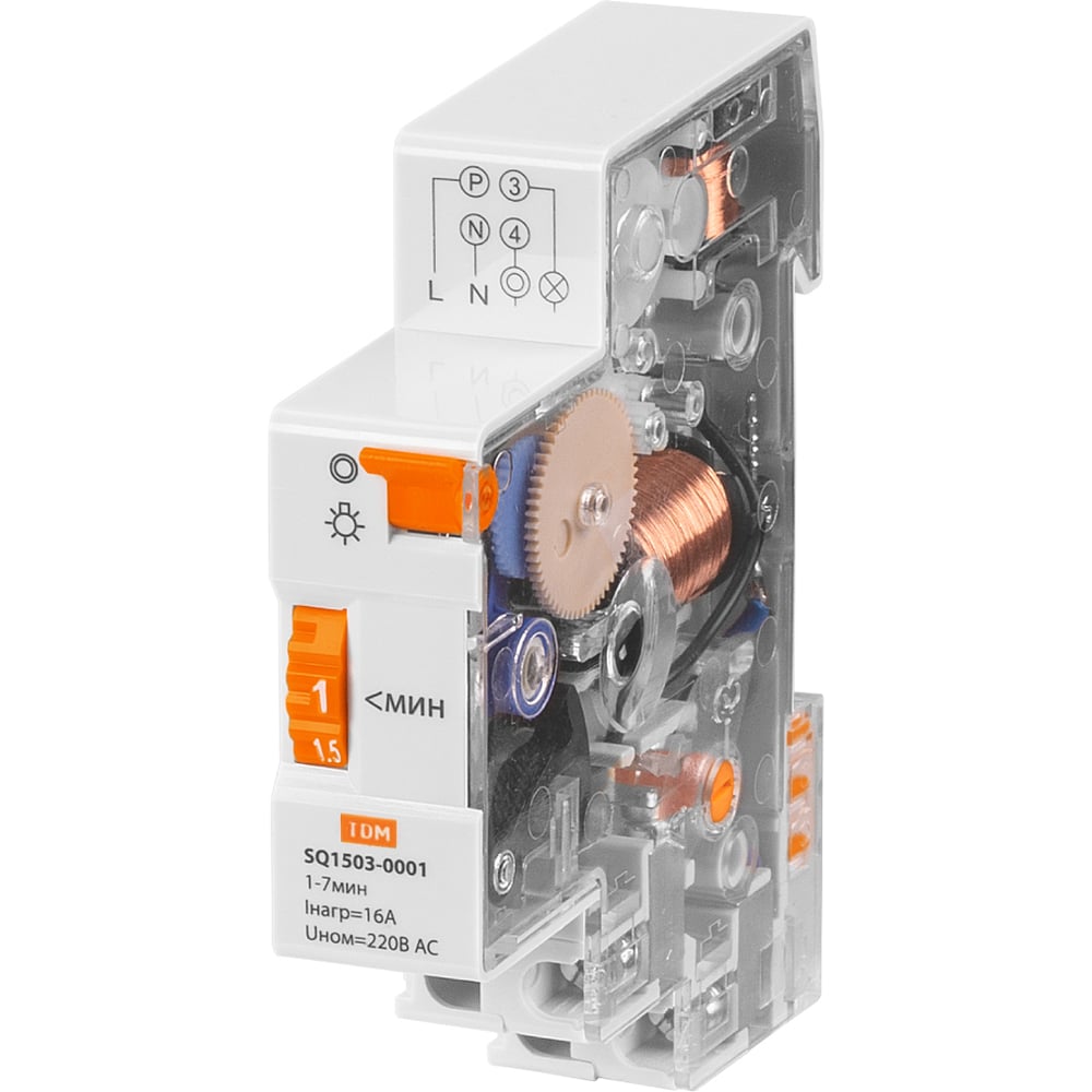 Изображение товара Таймер TDM ELECTRIC электронный лестничный ТЛ-1мин/7мин-16А-DIN SQ1503-0001 Изображение товара Таймер TDM ELECTRIC электронный лестничный ТЛ-1мин/7мин-16А-DIN SQ1503-0001