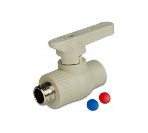 Изображение товара Кран шаровый комбинированный Damento с нр.резьбой 20x1/2" серый (10/100) 996109