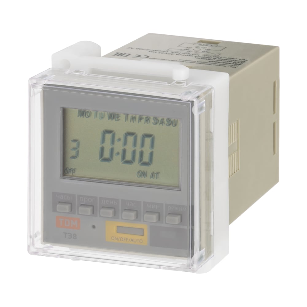 Изображение товара Таймер TDM ELECTRIC электронный ТЭ8-1мин/7дн-8on/off-16А-8Ц/Щ SQ1503-0004 Изображение товара Таймер TDM ELECTRIC электронный ТЭ8-1мин/7дн-8on/off-16А-8Ц/Щ SQ1503-0004