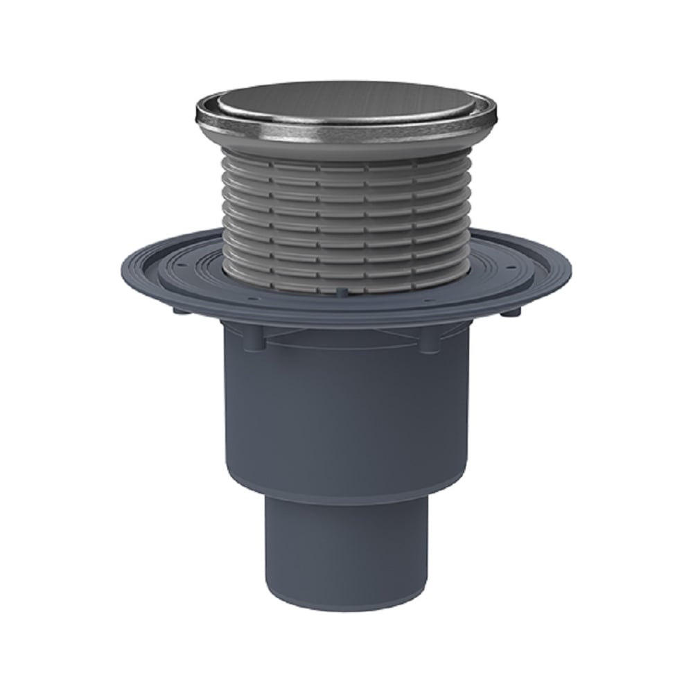 Изображение товара Трап с сухим сифоном HL Primus blue вертикальный выпуск круглая решетка d133 DN50 70 100