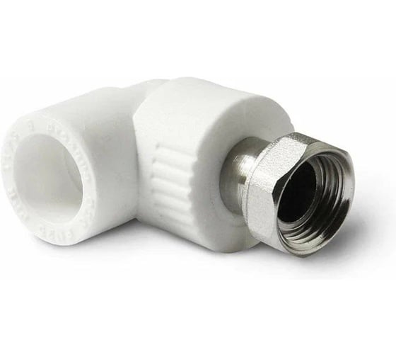 Изображение товара Угольник PPR с накидной гайкой Millennium d20 мм х 3/4", полипропилен — угольник с гайкой 3M22-tue-200c00