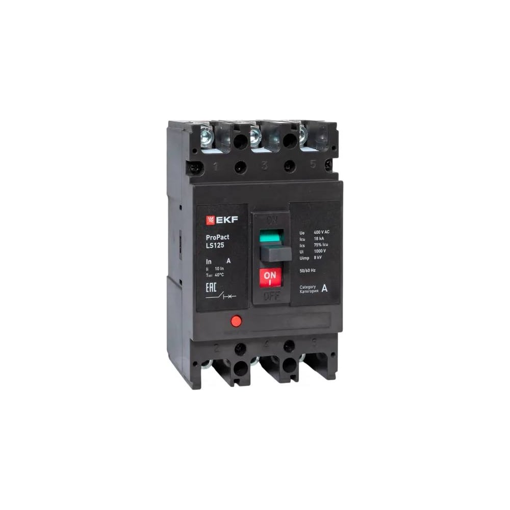 Изображение товара Автоматический выключатель EKF LS125 3P 160А 18кА