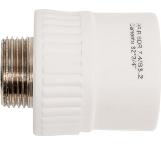Изображение товара Муфта комбинированная Damento нар.рез. 32x3/4" белый (10/160) 8808