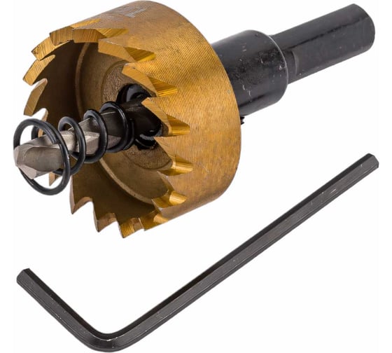 Изображение товара Коронка HSS с нитридтитановым покрытием по металлу 30 мм DENZEL 724108