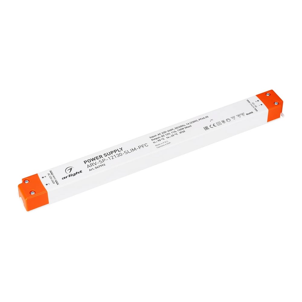 Изображение товара Блок питания Arlight ARV-SP-12130-SLIM-PFC 132 Вт 12V компактный