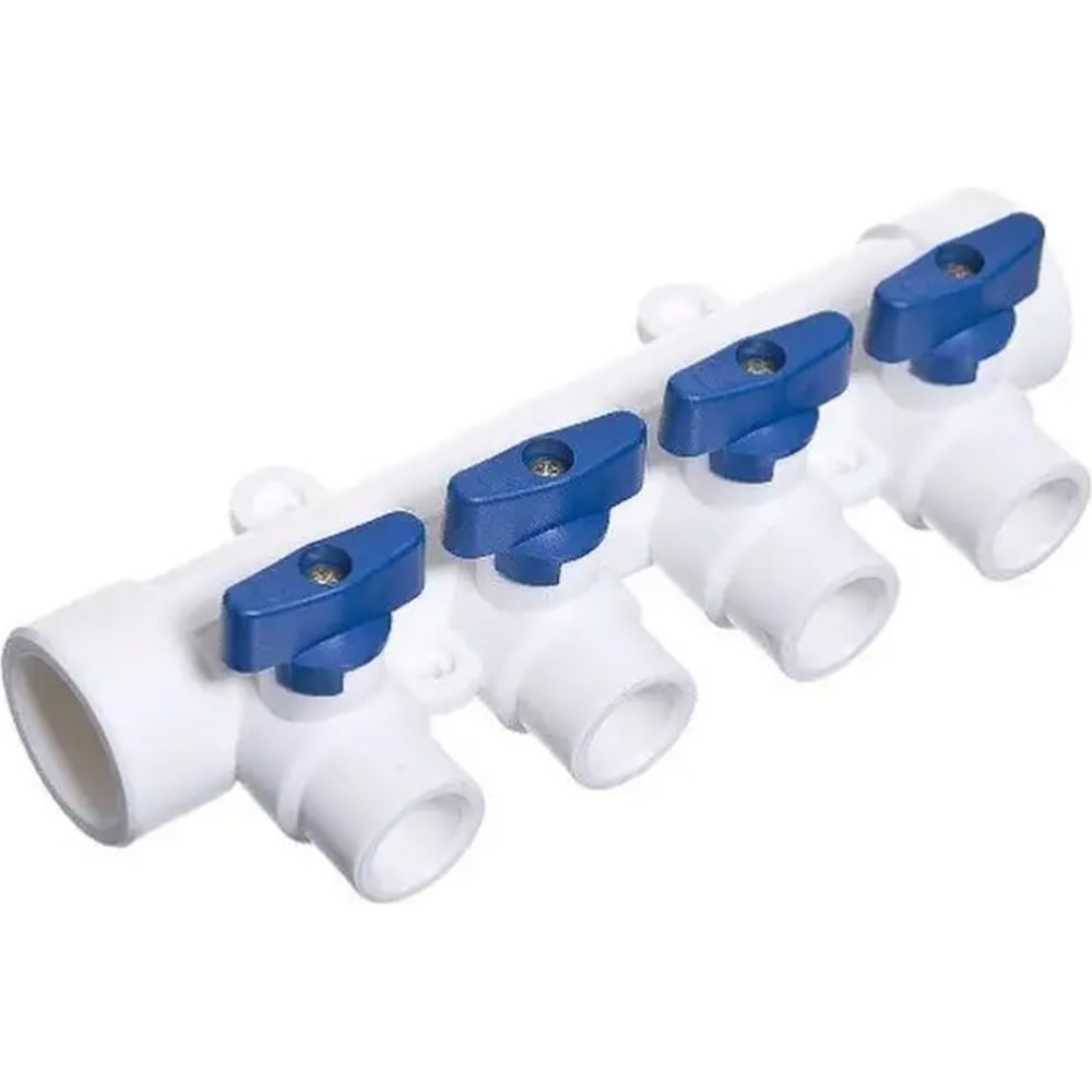 Изображение товара Коллектор полипропиленовый Millennium 32 мм с 4 выходами и кранами