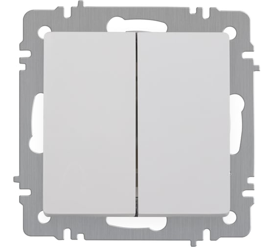 Изображение товара Выключатель Intro Accent 610401 двойной, 10А250В, IP20, скрытой установки, AL/CU, белый Б0063452